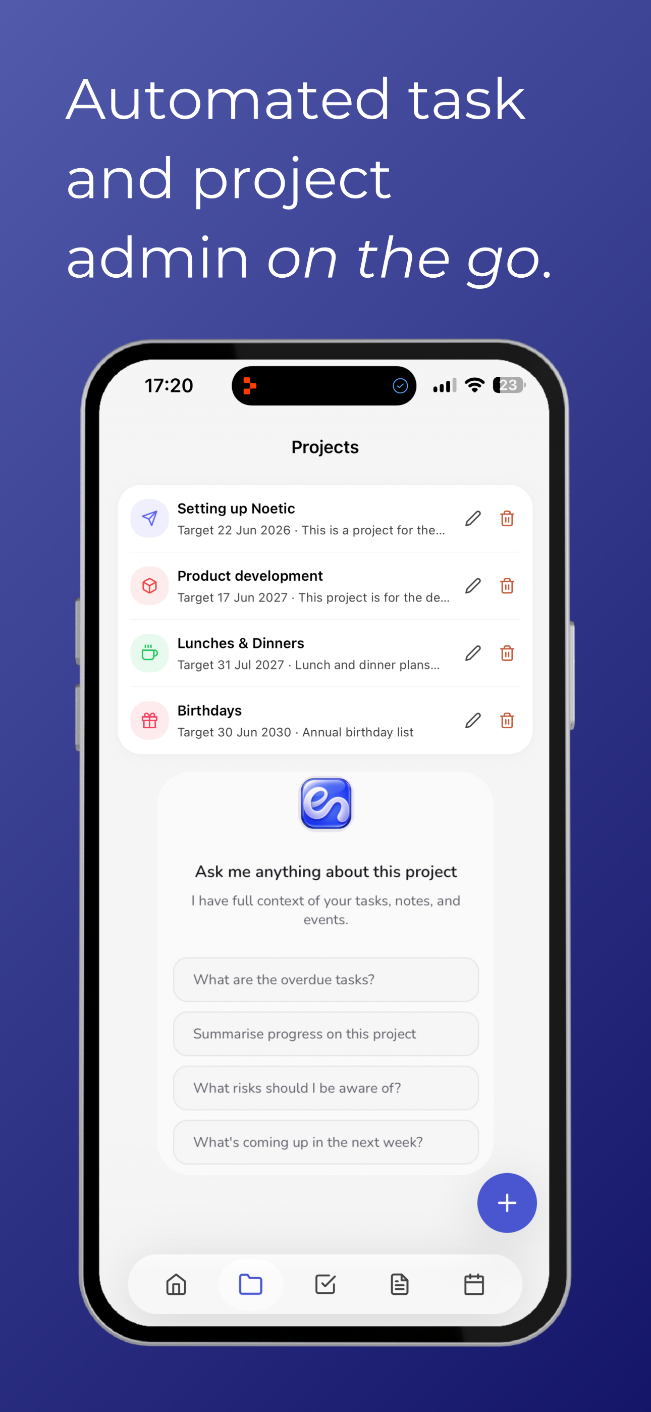 Noetic iOS — Enno AI assistant in projects