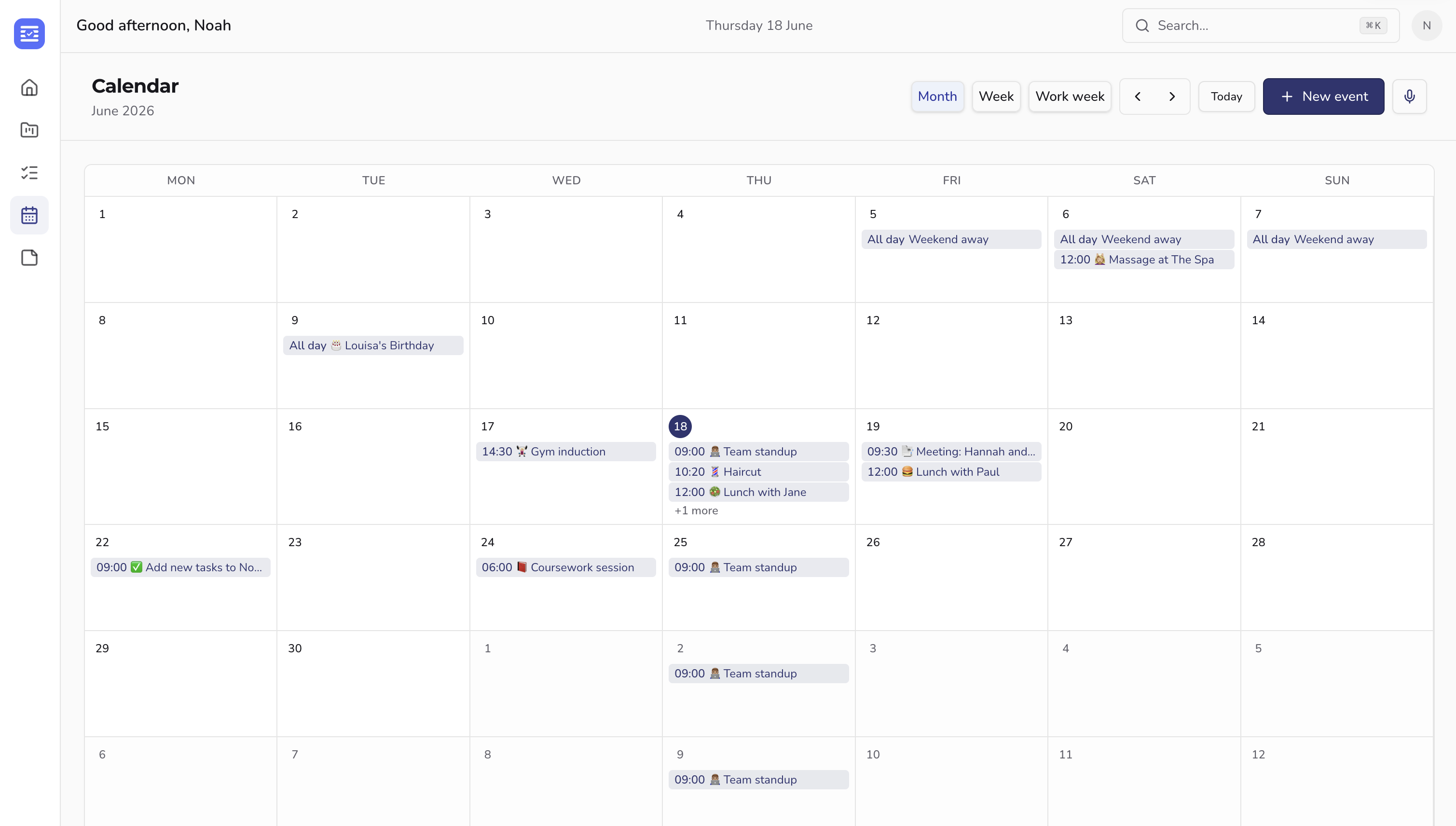 Noetic calendar